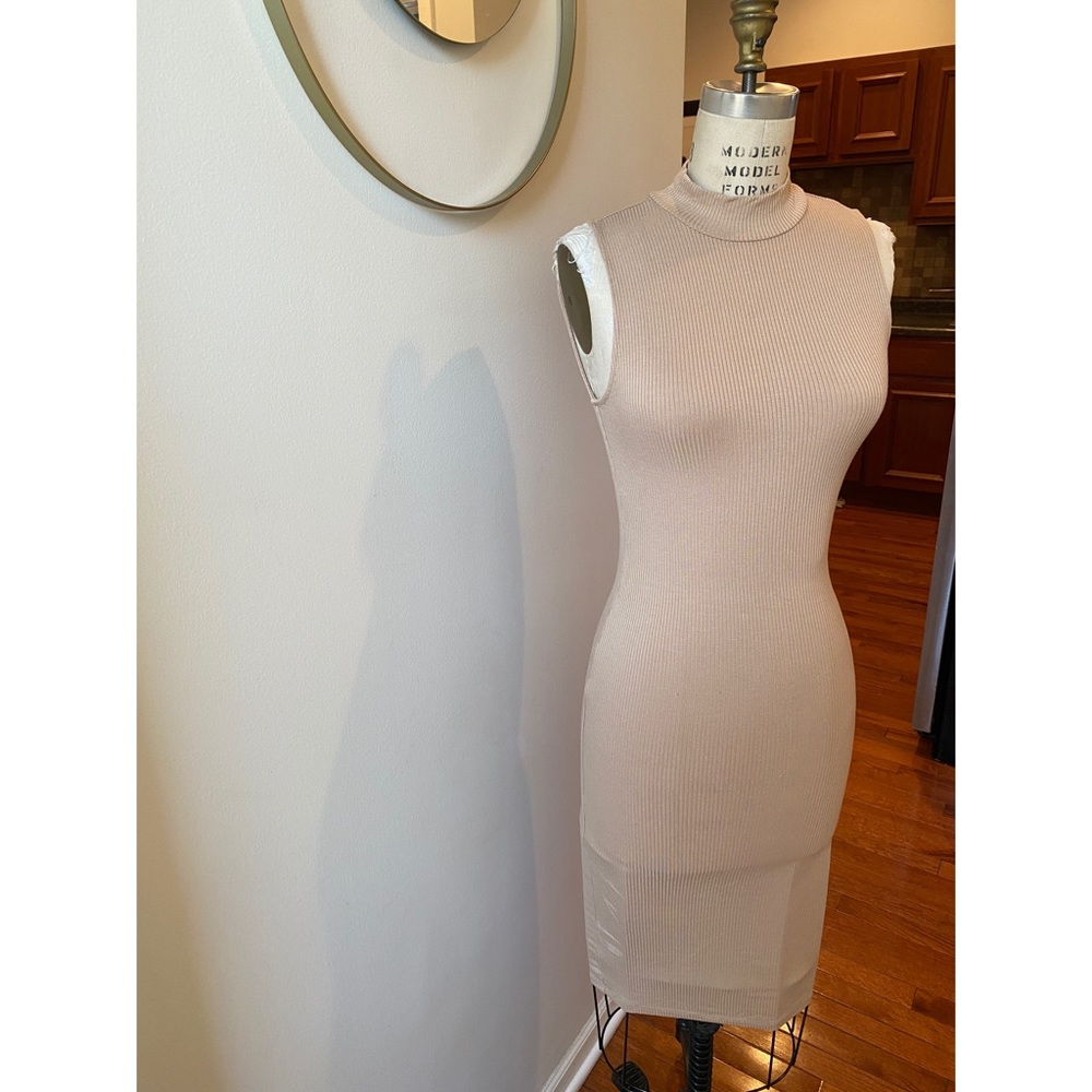 Mock Neck Sleeveless Dress